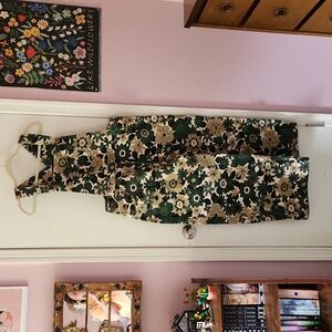 Princess Highway green floral overalls sz AU16